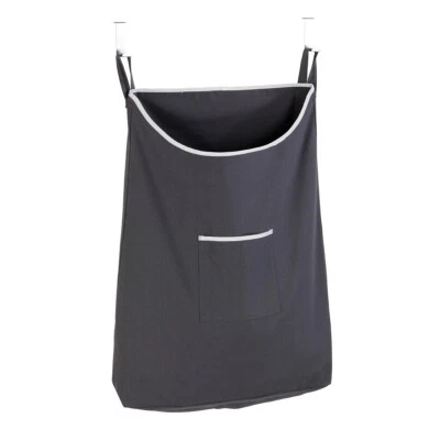 WENKO Wäsche Über Tür Sammler 65L Canguro Grau Korb Einhängen Sack Bad Sortierer - Bild 1 von 4