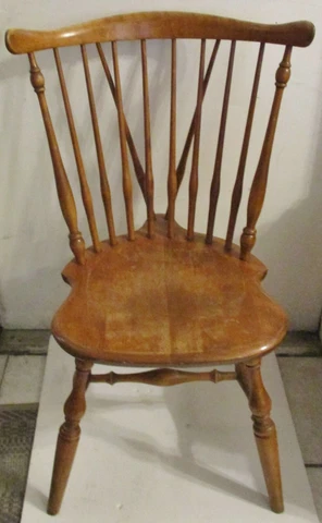 Antique Ethan Allen Heirloom Maple Fiddleback Duxbury Side Chair Cover