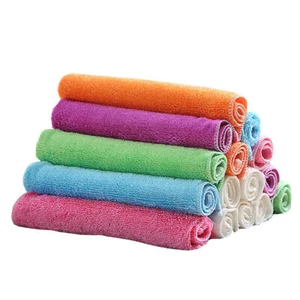 US 12-24 Pack Dish Cloth Bamboo Fiber Washing Towel Kitchen Cleaning Wiping Rags - Picture 1 of 11