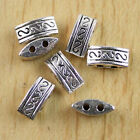 50 Pcs Tibetan silver 2 hole bail spacer beads H0155