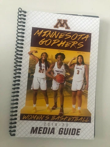 Minnesota Gophers Women's Basketball NCAA 2019-20 Yearbook Media Guide Cover