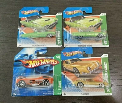 Lote de 4 coches Hot Wheels Treasure Hunt 63 T-Bird tarjeta corta x2 + Studebaker Avanti + Foto 1 de 4