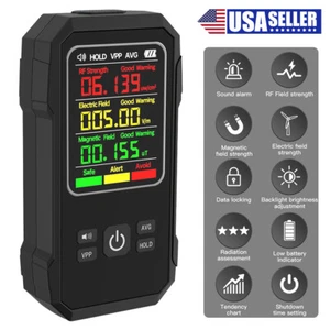 EMF Detector Electromagnetic Field Tester Digital Sensor Reader Meter Radiation - Picture 1 of 9