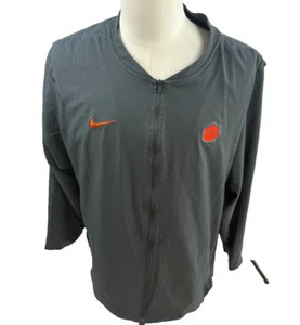 Nike Clemson University Tigers Full Zip Vented Gray Microfiber Jacket Size XXL - Picture 1 of 8