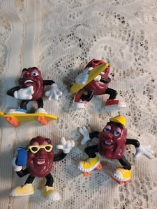 Vintage 1980s California Raisins Figures Heard It Through the Grapevine Lot of 4 - Picture 1 of 8