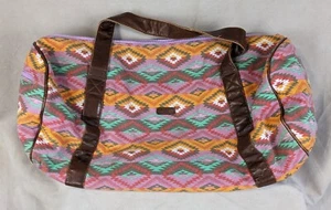 Rip Curl Aztec Navajo Southwestern Large Bag Leather Straps 26x16 Beach Shoulder - Picture 1 of 9