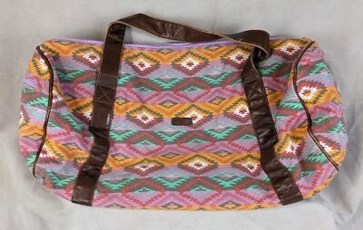 Rip Curl Azteca Navajo Suroeste Bolso Grande Correas de Cuero 26x16 Playa Hombro Foto 1 de 4