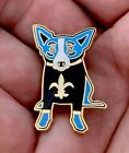 George Rodrigue blauer Hund New Orleans Saints Trikot Mini Revers Pin Krawatte Tac Brees
