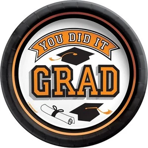 True to Your School Spirit Graduation Theme Party 6.75" Dessert Plates 11 COLORS - Picture 1 of 12