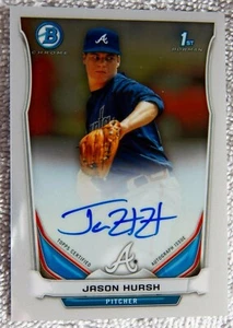 Atlanta Braves Jason Hursh Signed 2014 Bowman Chrome Certified Auto Card - Picture 1 of 1