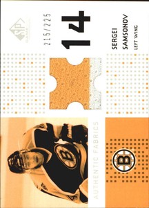 2002-03 SP Game Used Authentic Fabrics #AFSS Sergei Samsonov /225