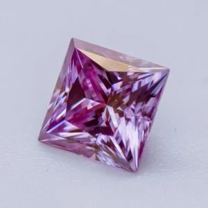 3x3~9x9 mm Rosa Farbe VVS1 Prinzessschliff Lose Moissanit Stein mit GRA für Ring - Bild 1 von 8