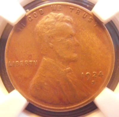 1924 S Lincoln Cent, NGC Certified VF 25   (24SN55) - Image 1 of 4