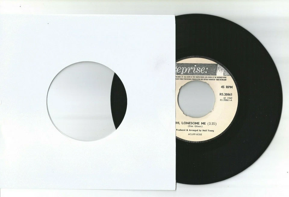 NEIL YOUNG (WITH CRAZY HORSE) OH LONESOME ME - 7"/45 UK FOLK ROCK 1969 RARE - Image 1 of 2