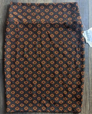Brand New LulaRoe "Cassie" Medium Women's Skirt- Textured Orange Green Brown NWT - Image 1 of 4