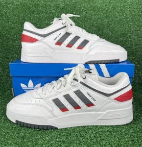 Adidas Drop Step Low Originals IE6225 White/Grey/Better Scarlet Men's 11.5 - Picture 1 of 6