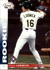 2002 Leaf Oakland Athletics Baseball Card #186 Ryan Ludwick ROO