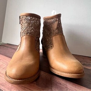 Botines Coolway Tostados Western Boho con Cremallera y Eje de Encaje para Mujer 39 EE. UU. 8 - Imagen 1 de 12