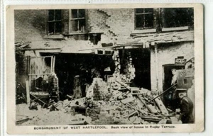 West Hartlepool Bombarded by Germans WWI 1914 Rugby Terrace unposted - Picture 1 of 2