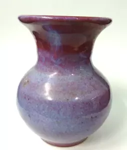 Iris Minc Purple Colored Pottery Vase Vintage - Picture 1 of 7
