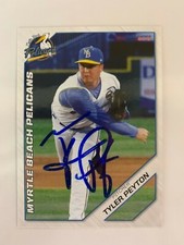 Tyler Peyton 2019 Signed Myrtle Beach Pelicans