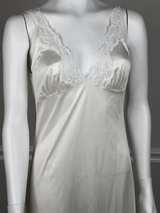 Vestido completo vintage Linda de nailon sin cordones mediano sexy encaje - Imagen 1 de 9