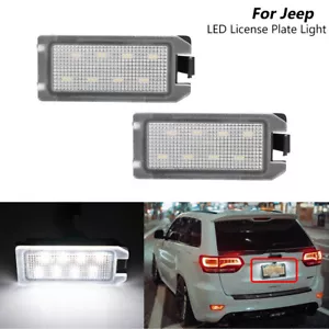 White LED License Plate Light Lamp For 14-20 Jeep Grand Cherokee Compass Patriot - Bild 1 von 12
