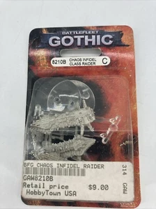 Battlefleet Gothic Chaos Infidel Class Raiders NIB Metal OOP Games Workshop BFG - Picture 1 of 2