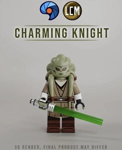 Baggles Studio LCM Lego Star Wars Kit Fisto Charming Knight Custom Minifigure - Picture 1 of 8