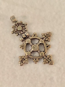 Antikes äthiopisches koptisches christliches Kreuz, Münze Silber Afrika guter Zustand - Bild 1 von 6