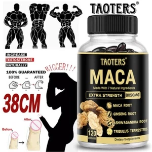 Cápsulas de Maca - Salud Masculina, Salud Muscular, Potenciador de Testosterona Masculina - Imagen 1 de 11