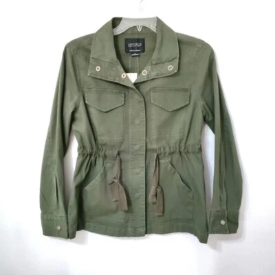 Sanctuary Women's Jacket Military Green Size Medium NEW NWT $129 Snap Closures - Image 1 of 4