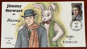 #4197 Jimmy Stewart in Harvey, 2007  FDC Collins Hand-Painted. Perfect!!! - Picture 1 of 1
