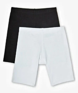 Wonder Nation 2 Pack Girls Underskirt Panties Underwear XS (4-5) Black/White - Picture 1 of 4