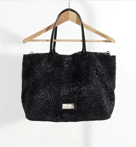 VALENTINO Garavani Pony Hair Leather Black Large Bag With Small Wallet - Picture 1 of 23