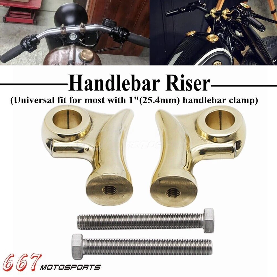 Комплект стояков руля мотоцикла латунь 1 дюйм для Harley Bobber Chopper Cafe Racer - Изображение 1 из 4