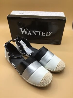 Sandalias planas Wanted SANIBEL negras plateadas blancas talla 10 M 838993 Foto 1 de 4