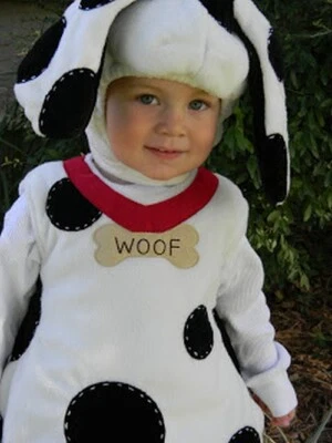 NUEVO CON ETIQUETAS DISFRAZ DE PERRO DALMACIA CACHORRO GRANERO CERÁMICA GRANERO 0-6 O 12-24 MESES Foto 1 de 4