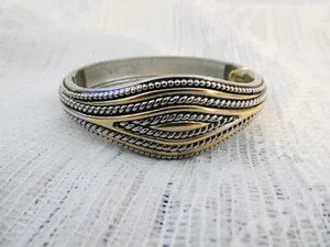 Silberfarben Klemme Scharnier Manschette Armband 7 cm elegant - Bild 1 von 4