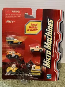 Micro Machines 2003 City Construction Crew Vehicle Truck Collection New On Card! - Picture 1 of 2