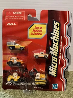 Micro Machines 2003 City Construction Crew Vehicle Truck Collection New On Card! - Image 1 of 2