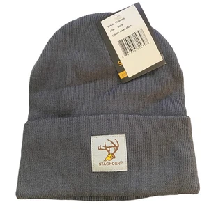Staghorn Unisex Gray Beanie One Size NEW - Picture 1 of 2