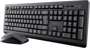 Wireless Keyboard Mouse Set QWERTY UK Layout One USB for both Low Profile Keys - Picture 1 of 11