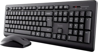 Wireless Keyboard Mouse Set QWERTY UK Layout One USB for both Low Profile Keys - Image 1 of 4
