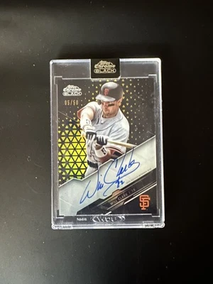 WILL CLARK 2020 Topps Chrome Black Gold Refractor Encased Auto 05/50 SF Giants - Image 1 of 2