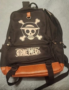 Anime One Piece Black & White Backpack Laptop Bag - Picture 1 of 14