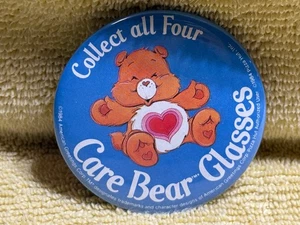 Vintage 1984 Pin / Pinback, Pizza Hut Care Bear Glasses Pin - Rare find! - Picture 1 of 2