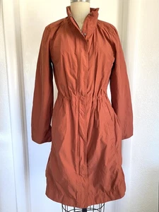 Eileen Fisher Stand-Collar Rust Organic Cotton Nylon Jacket Size S - Picture 1 of 5
