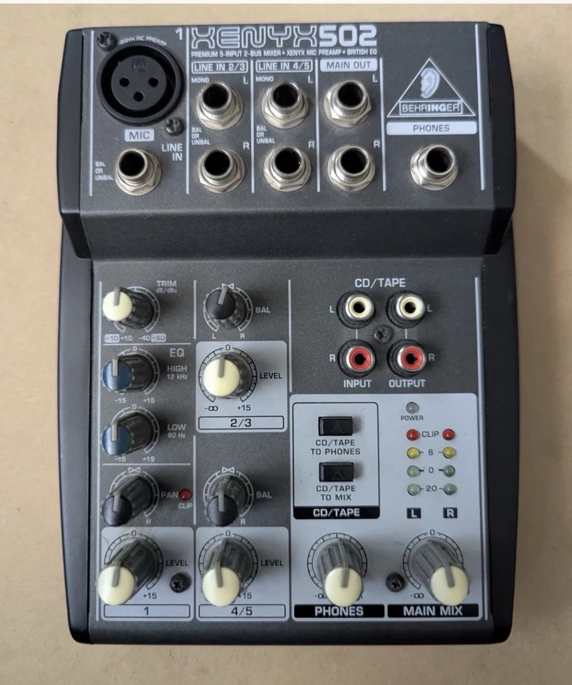 Behringer XENYX 502 Compact Mixer - In Good Working Order. No Power Adapter - Image 1 of 1