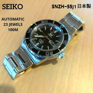 Seiko 5 SNZH55J1 Diver Black Automatic Watch, Men's, Used - Picture 1 of 9